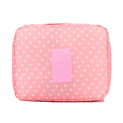 

Shouhua cloth portable travel wash bag travel waterproof storage bag square bag cosmetic bag JD-SN-06 pink dot