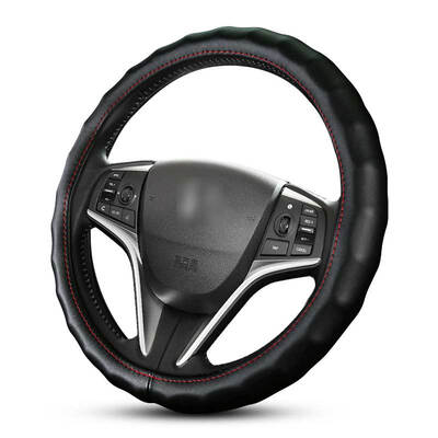 

Soxhler steering wheel cover leather Corolla Hyundai ix35 Tiguan LaVida Fu Ruisi Sagitar Binzhi Accord XRV Ang Kewei new Excelle new Jun Wei Lang moving car handle black red line