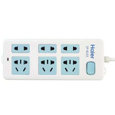 

Haier 3 + 3USB 1.8 m 2.4A Intelligent distribution fast charge socket / plug / plug board SP-U103-182A3U