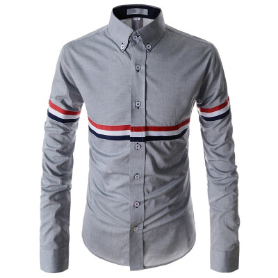 

Zogaa New Men's Shirt Stripe Long Sleeve
