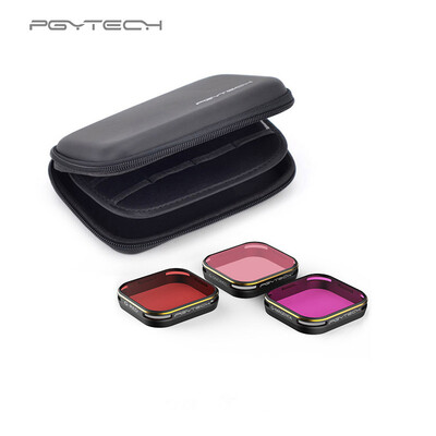 

PGYTECH GoPro Hero 65 Camera Sports Camera Diving Filter Accessories Bare Metal Edition - Snorkeling Filter Set Red Snorkel Magenta