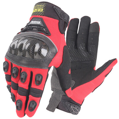 

Saiyu SCOYCO motorcycle riding carbon fiber drop gloves summer leather MC14B-2 red L