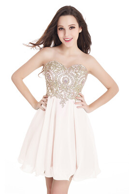

2018 Short Cheap Mini Sweetheart Appliques Homecoming Dresses