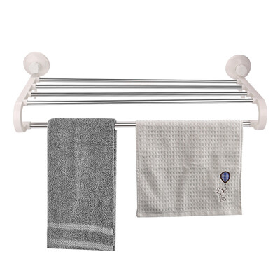 

Jiajie bathroom free punching suction cup rack bathroom bathroom wall hanging double towel rack JJ-5N02