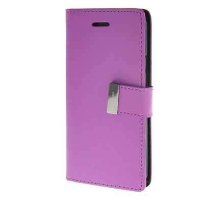 

MOONCASE Case for HTC One M9 Flip Leather Wallet Card Slot Bracket Back Cover Purple