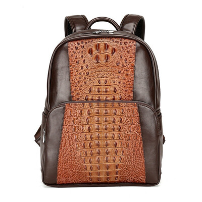 

Retro Brown Mens Leather Backpack Shoulder Bag Briefcase Backpack Notebook Bag B-fdk6008