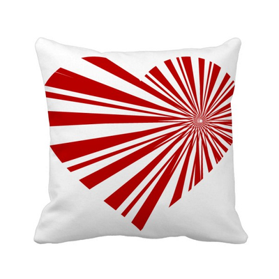 

Red Valentines Day Heart Bloom Square Throw Pillow Insert Cushion Cover Home Sofa Decor Gift