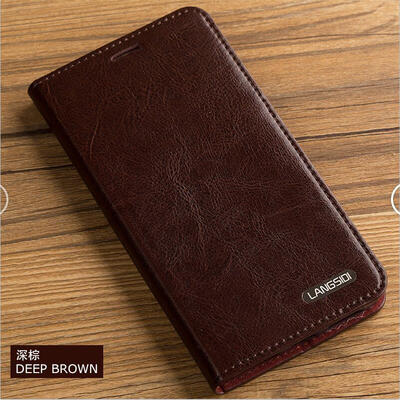 

Genuine Leather flip Case For Samsung S6 S7 S8 Plus Note 8 Oil wax Leather 3 card slots Wallet Phone Cover