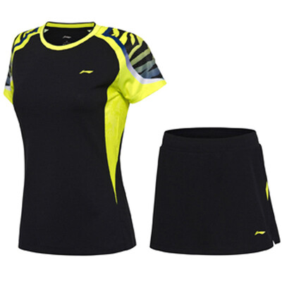 

Li Ning Men&39s Badminton Game Sports Suit Tops Shorts AATN013-2 Standard Black 2XL Code