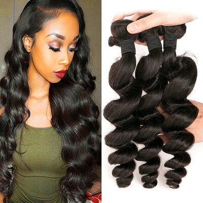 

CLAROLAIR Hair Indian Remy Human Hair Bundles Unprocessed Virgin Indian Hair 3 Bundles Loose Wave Virgin Hair
