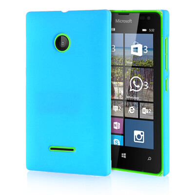

MOONCASE Hard Rubberized Rubber Coating Devise Back ЧЕХОЛ ДЛЯ Nokia Lumia 532 Azure