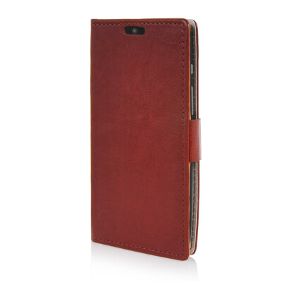 

MOONCASE Leather Wallet Flip Card Slot Pouch Stand Shell Back Case Cover for Motorola Moto Maxx XT1225 Brown