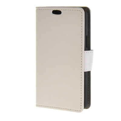 

MOONCASE Vivid colors Leather Wallet Card Slot Bracket Back Case Cover for LG Joy H220 White