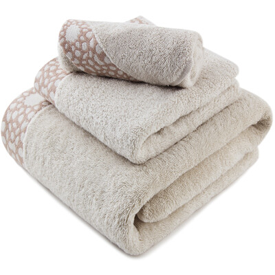 

Sanli towel home textile cotton leopard print satin towel towel towel three-piece gift box