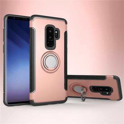 

Samsung Galaxys S8S9 Plus Armor Car Magnetic Suction Ring Bracket Silicon TPU Hard PC Phone Case