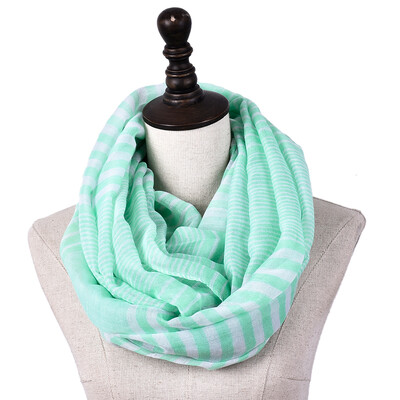 

Jeouly fashion Infinity Scarf Новая мода Мягкая вискоза Navy Striped Ring Loop Infinity Scarves для женщин / женщин