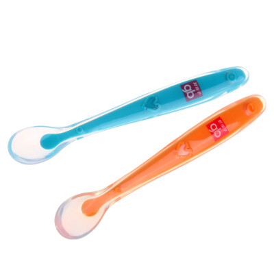 

gb good boy baby colorful silicone feeding spoon group