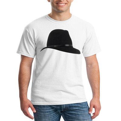 

Mens O Neck Casual Short Sleeves Fashion Cotton T-Shirts Black Cap Digital Print