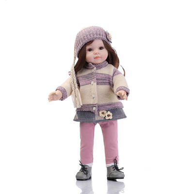 

NEW 45CM Realistic Girl Doll Looking American Girl Princess Baby Dolls 18 Inch Safe silicone Girl Dolls for Kids Gift