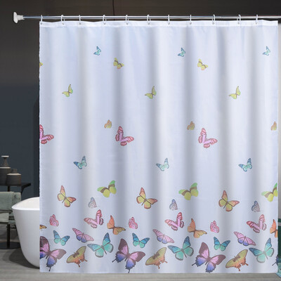 

Yuhuaze thick butterfly polyester fabric shower curtain anti-fog machine shower curtain waterproof mildew bathroom door curtain shade cloth 180180cm