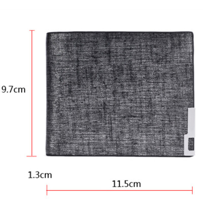 

Fashion Mens Card Bags 2 Fold Soft Short Wallet