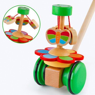 

Новые деревянные игрушки для детей Cartoon baby baby toddler toy trolley Baby bouncer car Animal Push & Pull