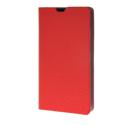 

MOONCASE Leather Side Flip Wallet Card Holder Stand Shell Pouch Case Cover for LG Joy H220 Red