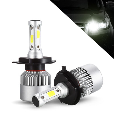 

S2 H4 Pair of Car LED Headlight 9 - 30V 72W 6000K Front Lamp-2pcs