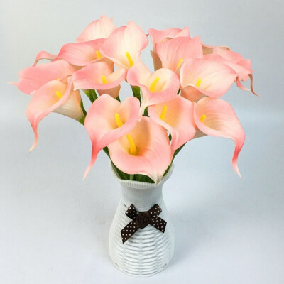 

30pcslot fake calla lily artificial flowers for Home Wedding Decorative dried flower Wreaths real touch calla lilies