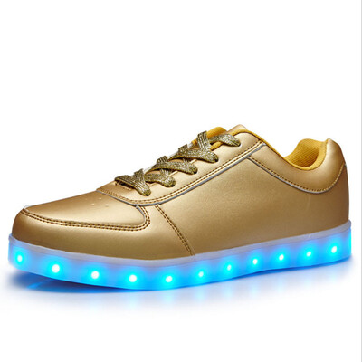 

7Colorful USB charging fluorescent flash shoes men&women LED luminous shoesCasual shoes
