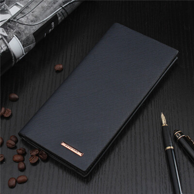 

Men Fashion PU Leather Double Open Long Clutch Purse Money Pockets Slim Male Wallets