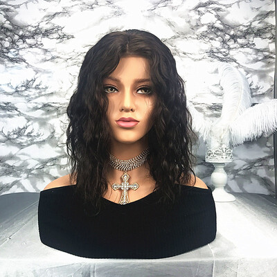 

T-top Hair Water Wave Human Hair Lace Front Wig 130 Density Wig With Natural Hairline And Baby Hair For Women