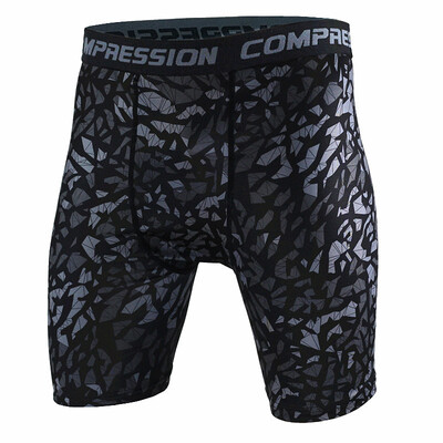 

male Tight training motion Bodybuilding shorts moisture absorption Perspiration Fast drying Run camouflage shorts Tight trousers