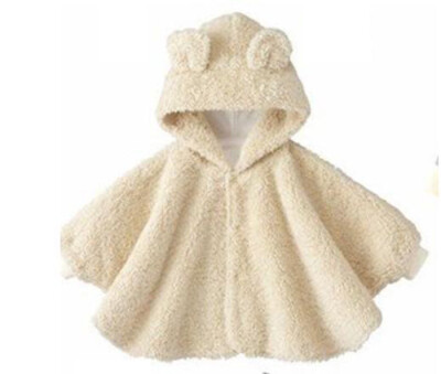 

Baby Kid Toddler fleece bear Hoodie Cape Cloak Poncho Coat Rabbit Hoodie Outwear