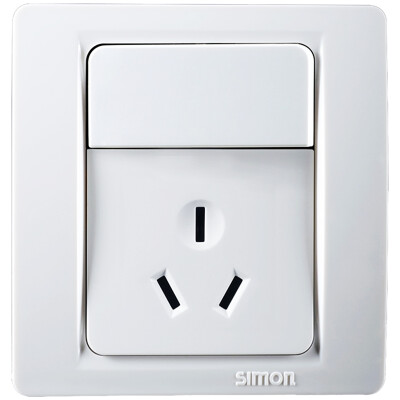 

Simon SIMON switch socket 53 series 16A three hole with dual control switch socket C51682B elegant white