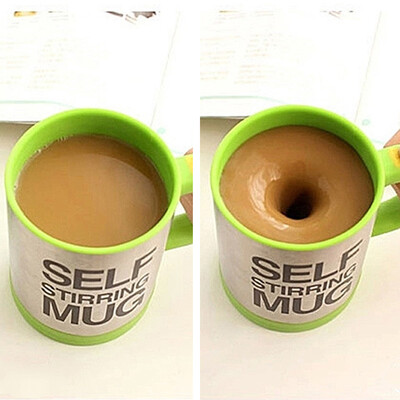 

Stainless Lazy Self Stirring Mug Auto Mixing Tea Coffee Cup Office Home Gifts Green
