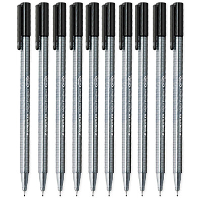 

Stricker House STAEDTLER signature pen triangular pole Shu Shuang fiber pen 03mm black 10 sticks 334-9