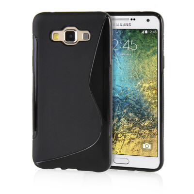 

MOONCASE S - Line Soft Flexible Silicone Gel TPU Skin Shell Back ЧЕХОЛ ДЛЯ Samsung Galaxy E7 Black