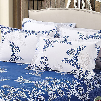 

Shengwei bedding home textile cotton pillowcases cotton pillow sets single only 48 74cm blue Yan confidant
