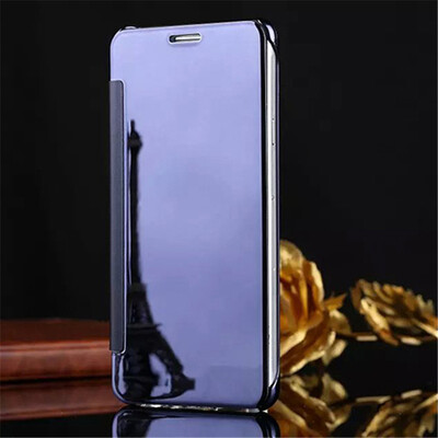 

Iphone 55SSE Luxury Mirror View Mirror PU Cover Flip Smart Clear Window Phone Case