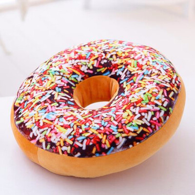 

Cute Soft Plush Pillow Stuffed Seat Pad Sweet Donut Foods Cushion throw pillow covers Case Toys pillowcase poszewka na poduszki