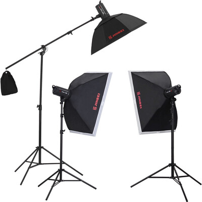 

Jinbei SPARKIII400w photography light fill light outside shooting LED soft light flash clothing children business studio shooting lamp studio equipment photo three light suit