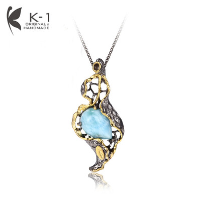 

K1 Mermaid's Tears Pendant Скандинавский стиль 925 Стерлинговое серебро Ювелирные изделия Ожерелье Одежда Аксессуары для подарков