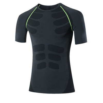 

Men Quick Dry Compression Tights Shirts Fitness Exercise Training Short T-Shirt