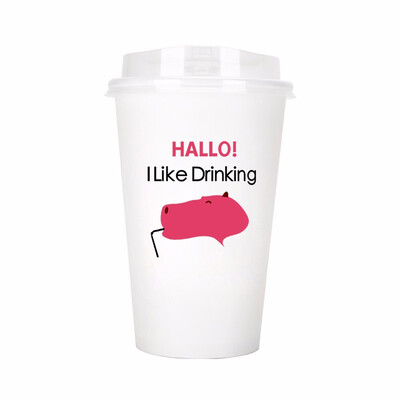 

OTOR 12oz16oz Paper Coffee Tea Cup Disposable Tableware For Cafe Shop Wedding Babyshower Children Birthday Party 100pcs