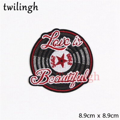 

twilingh Patches Musical Rock&Roll Iron On Embroidered Clothes Patches For Clothing