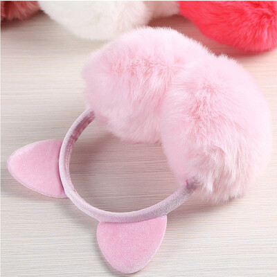

Зимняя осень Теплый искусственный меховой ухо Muffs Cute Cat Ear Earflap Rabbit Fur Earmuff для девочек Уха лоскут Дамы Плюшевые ушные муфты Женщины