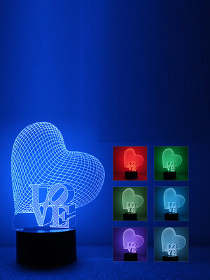 

AINA 7 color single heart night light