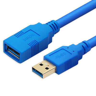 

Shanze (SAMZHE) UK-104 Gold-plated version USB3.0 High-speed transmission data extension line male to female AM ​​/ AF data cable U disk mouse keyboard extension line blue 2 meters