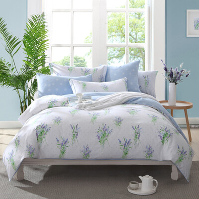 

Bo Yang home textiles sets of cotton four-piece cotton high-count cotton printed sheets four sets of alfalfa flowers double kit 18 m bed